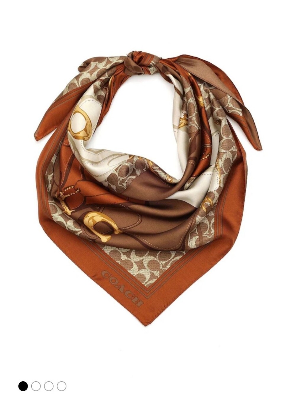 Coach Tabby Bag Print Silk Square Scarf